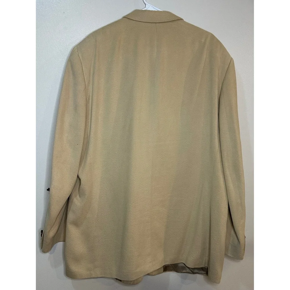 Lord‎ & Taylor Fifth Avenue Collection Mens Tan Microfiber Blazer Sport Coat 48